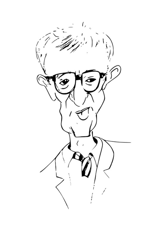 Coloriage Woody Allen