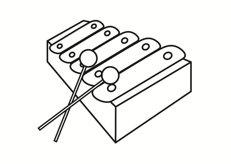 Coloriage xylophone