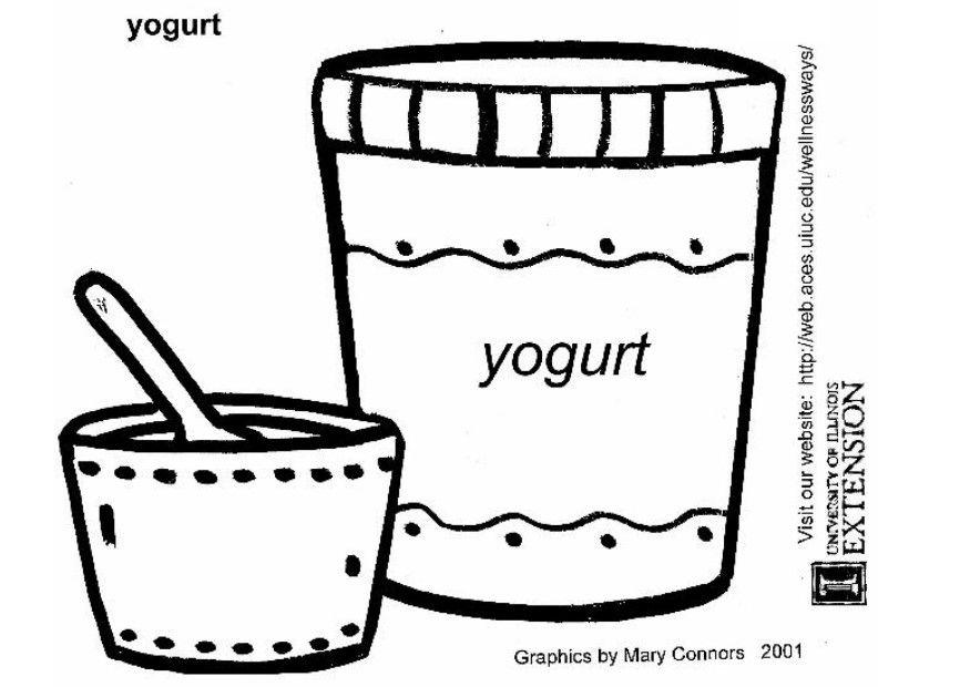 Coloriage yaourt