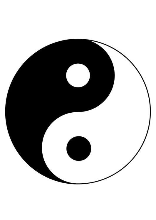 Coloriage Yin Yang  Coloriages Gratuits à Imprimer  Dessin 25629
