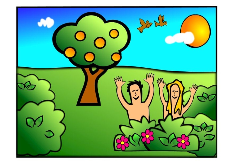 Image Adam et Eve - heureux