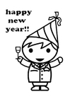 Coloriage bonne année