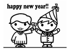 Coloriage bonne année