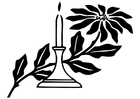 Coloriage bougie de noël
