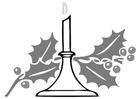 Coloriage bougie de noël