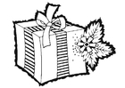 Coloriage cadeau de noÃ«l