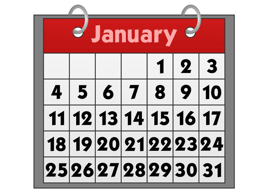 Image calendrier - janvier