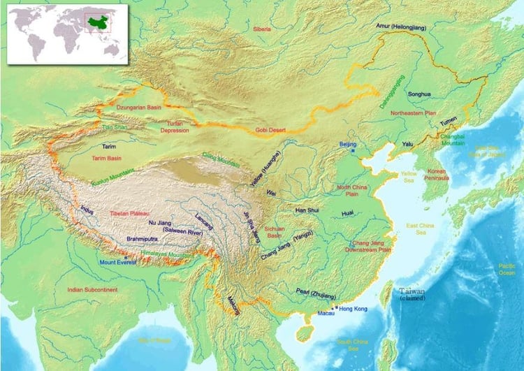 Image carte de Chine