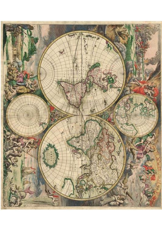 Carte du monde 1689