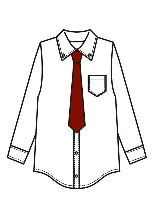 chemise avec cravate