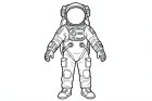 Coloriage combinaison spatiale pour astronaute