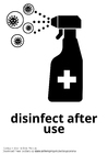 Coloriage désinfecter après utilisation