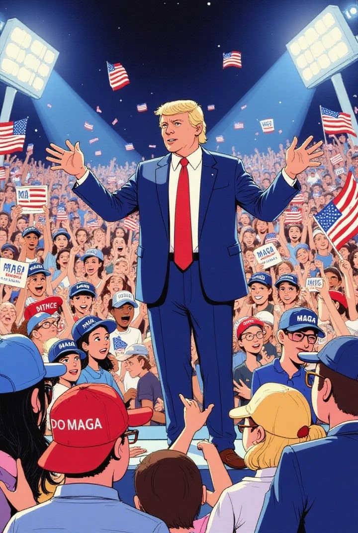 Image Donald Trump lors d&#39;une rÃ©union