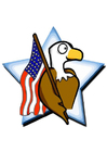 drapeau des �?tats-Unis avec aigle