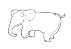 Coloriage Ã©lÃ©phant