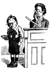 Coloriage élève et enseignant