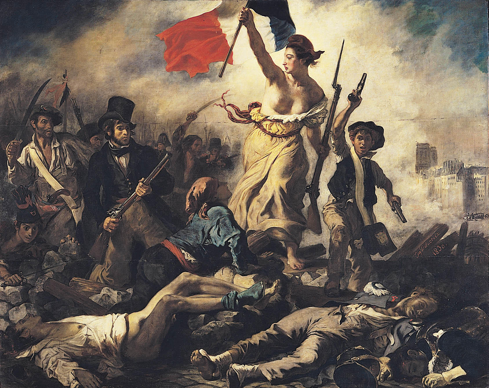 Image Eugene Delacroix - La LibertÃ© guidant le peuple.
