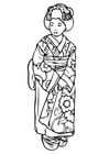 Coloriage geisha