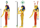 image HATHOR, SESHAT ET MUT