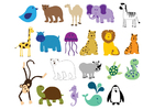 Images icônes d'animaux
