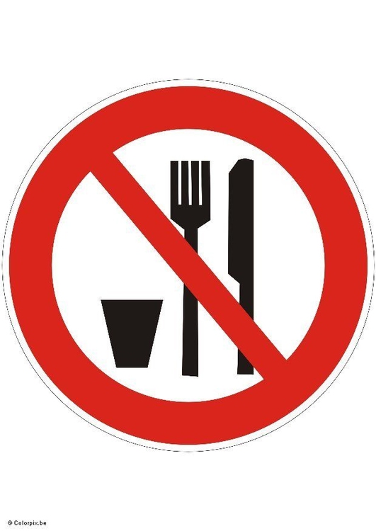 Image interdiction de boire ou de manger