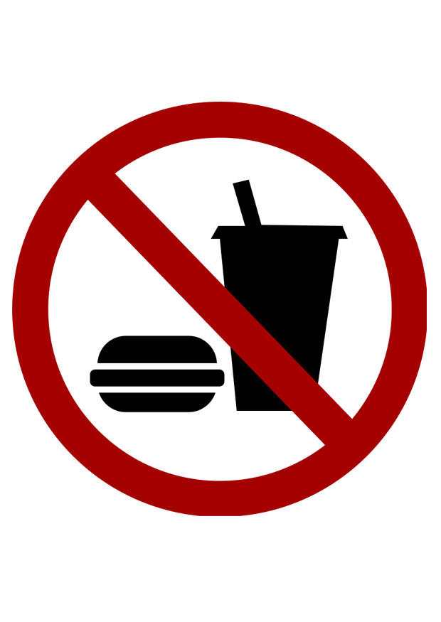 Image interdit de manger et de boire