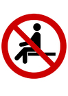 image interdit de s'asseoir