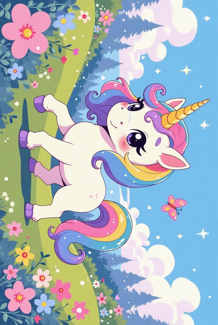jolie licorne dans la forÃªt