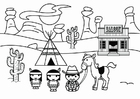 Coloriage le Far West