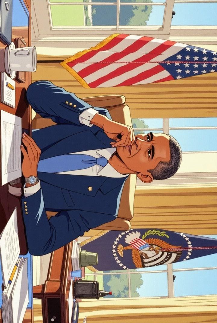 Le prÃ©sident Obama dans le bureau ovale