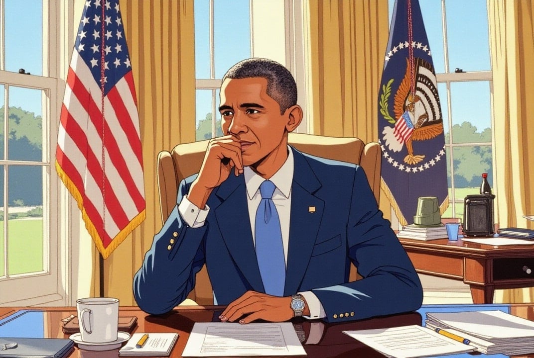Le président Obama dans le bureau ovale