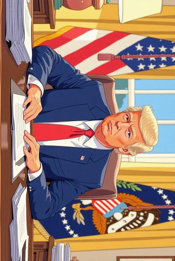 Le prÃ©sident Trump dans le bureau ovale