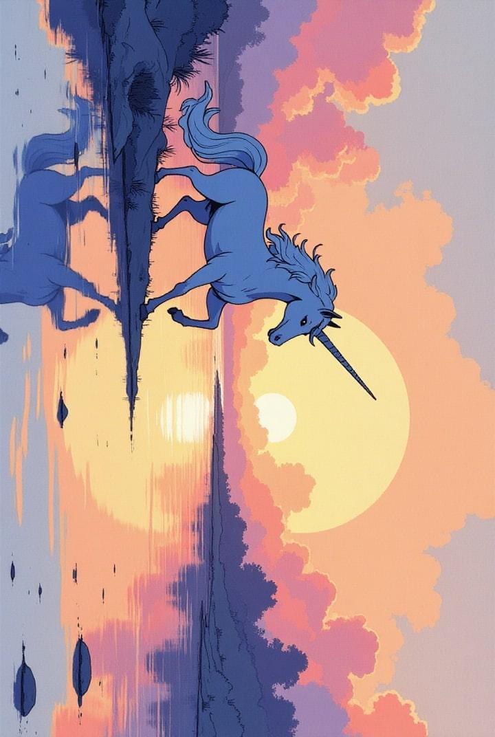 Licorne au lac