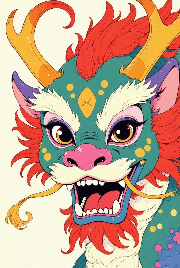 Masque de dragon chinois 