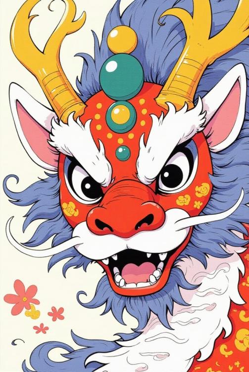 Masque de dragon de Chine
