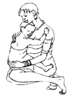 Coloriage mère et enfant