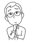Coloriage penser