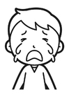 Coloriage pleurer