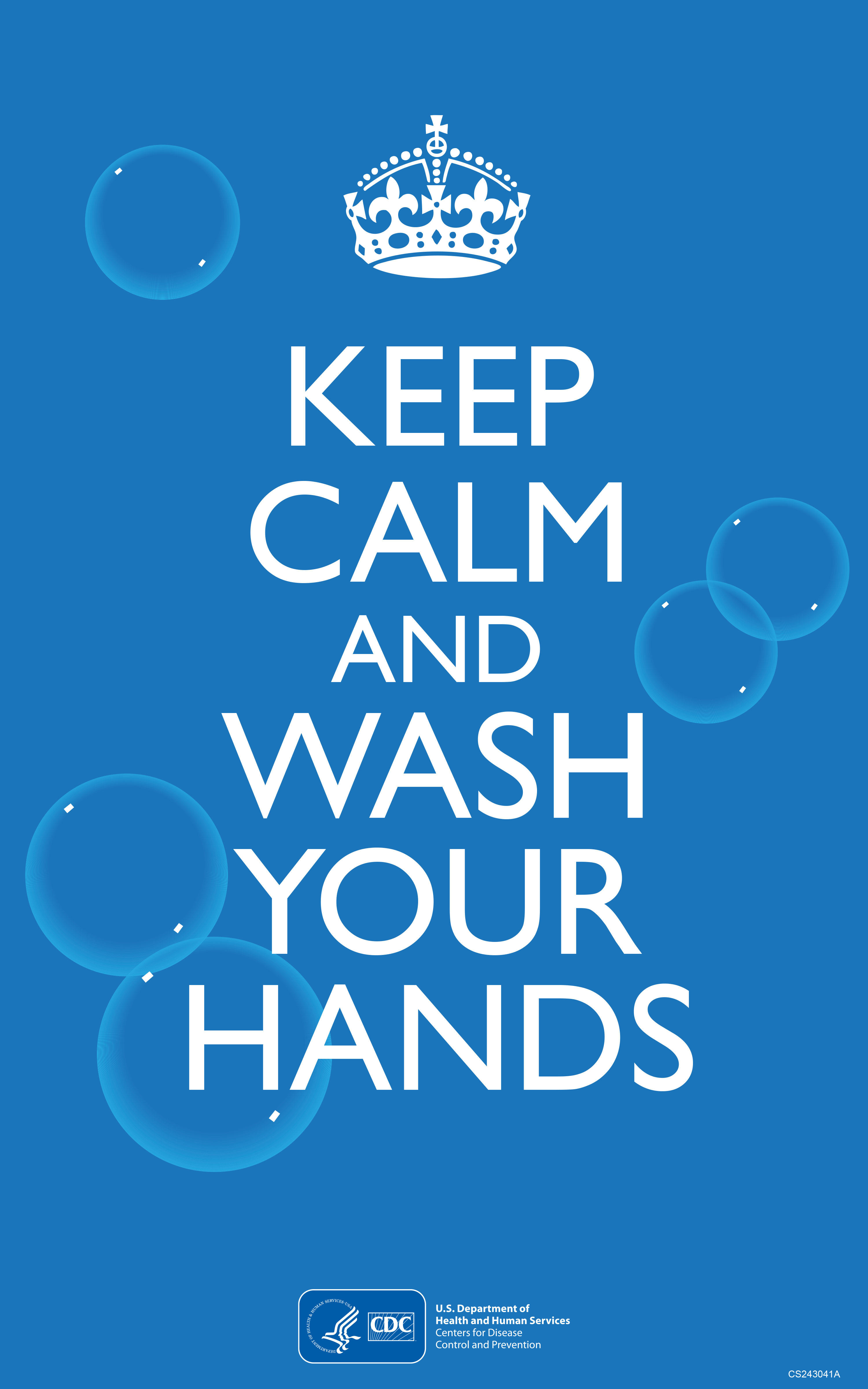 Image restez calme et lavez-vous les mains