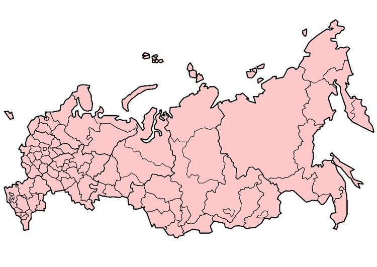 Image Russie avec les districtes