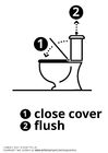 Coloriage tirer la chasse d'eau