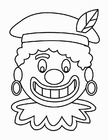 Coloriage visage du père fouettard