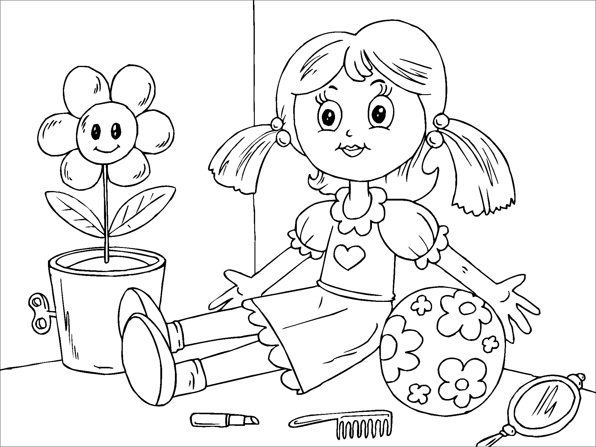 Poupee a colorier on sale