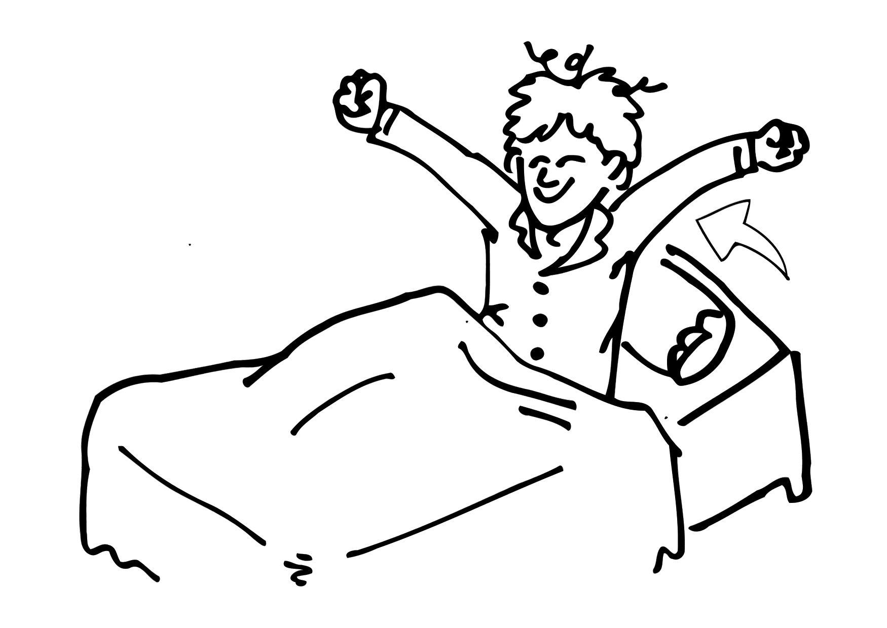 016b. se lever Coloriage 016b. se lever
