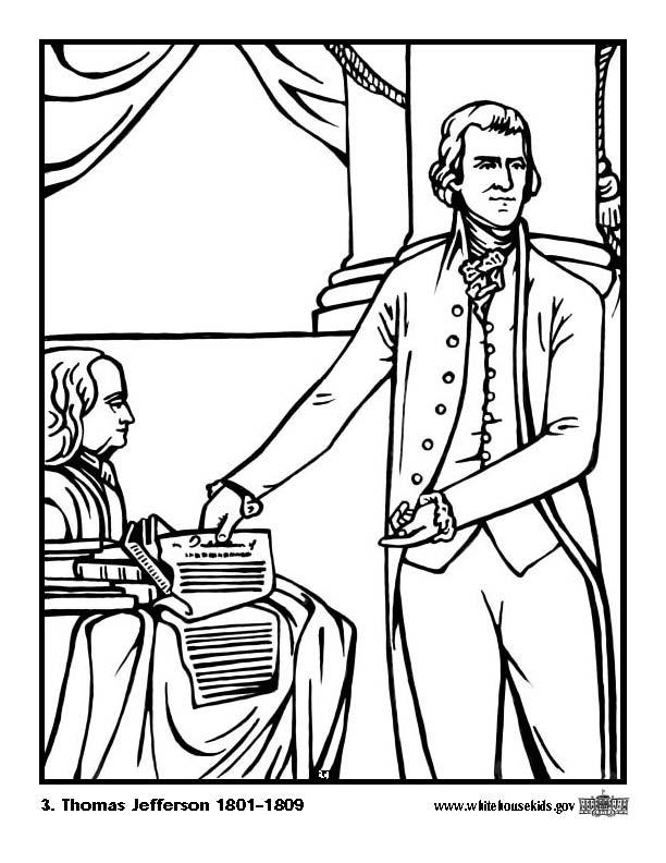 03 thomas jefferson Coloriage 03 thomas jefferson