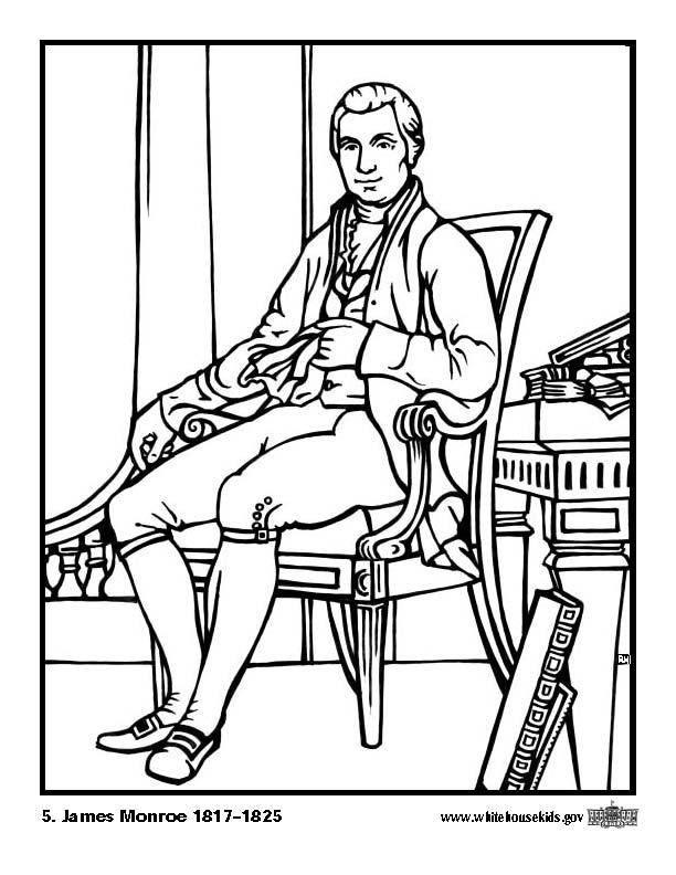 05 james monroe Coloriage 05 james monroe