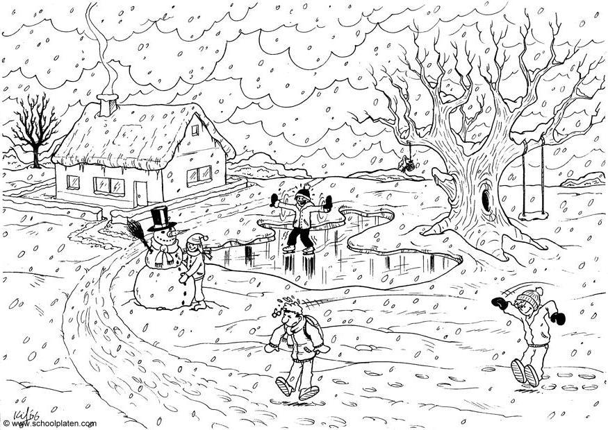 06b. hiver Coloriage 06b. hiver