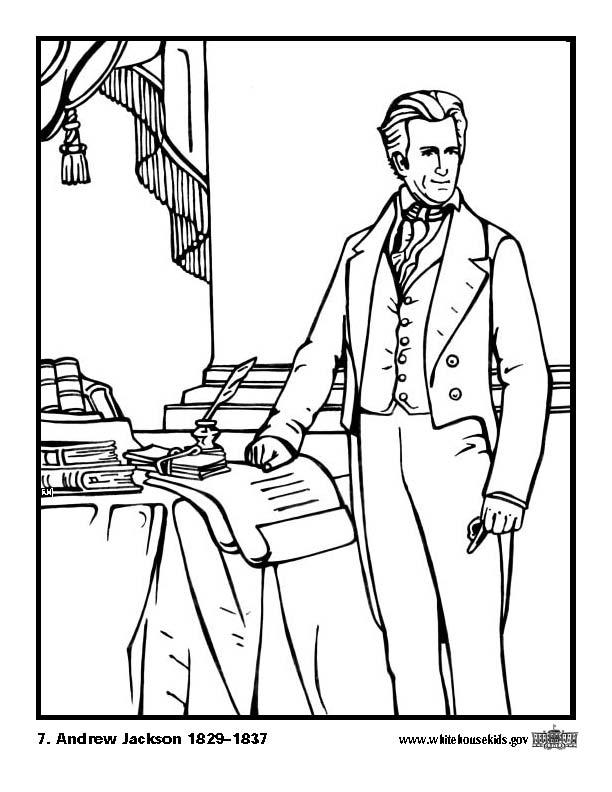 07 andrew jackson Coloriage 07 andrew jackson