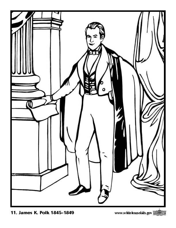 11 james k. polk Coloriage 11 james k. polk