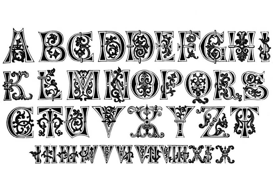 11iA¨me siA¨cle lettres et numA©ros Coloriage 11iA¨me siA¨cle lettres et numA©ros